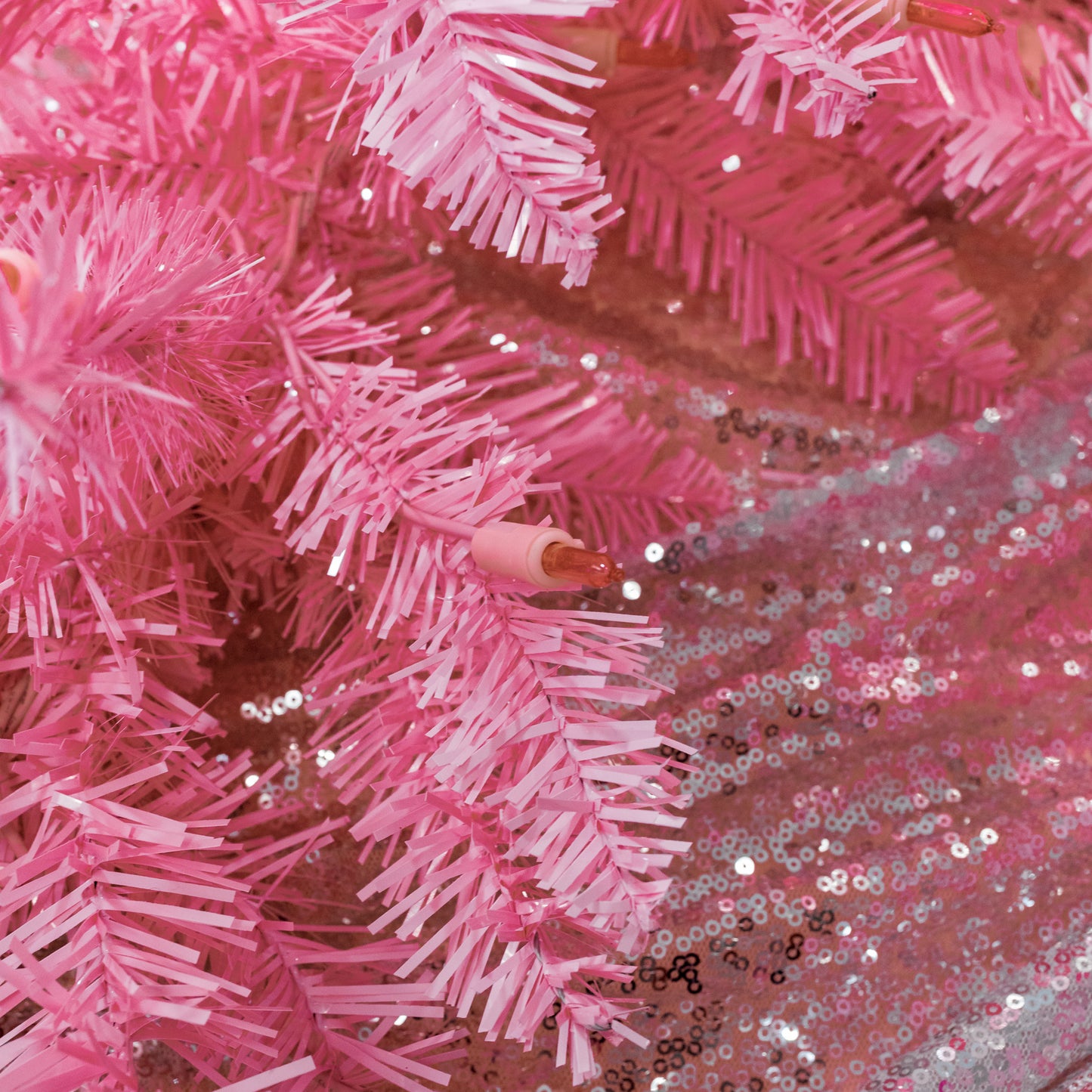 Large Pink LED Christmas Garland - Gasp