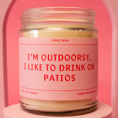 Outdoorsy Drink On Patios Jar Candle - Gasp