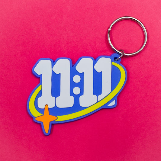 11:11 Lucky Rubber Keychain - Gasp