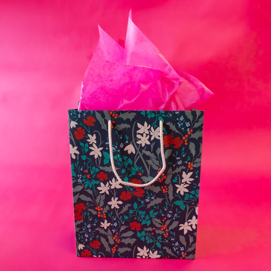 Mistletoe Christmas Floral Gift Bag - Gasp