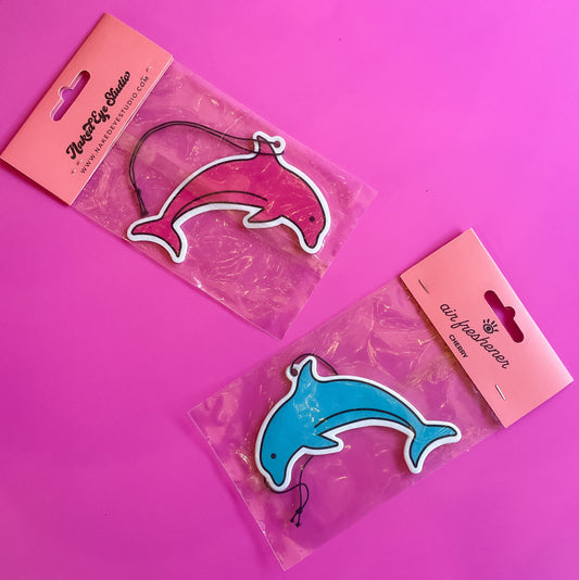 Pink And Blue Dolphin Air Freshener - Gasp