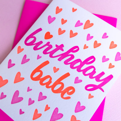 Neon Hearts Birthday Card - Gasp