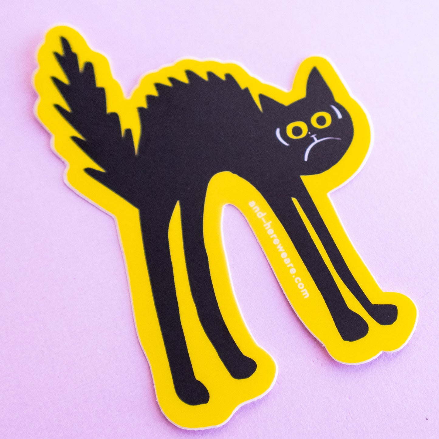Black Cat Vinyl Sticker - Gasp