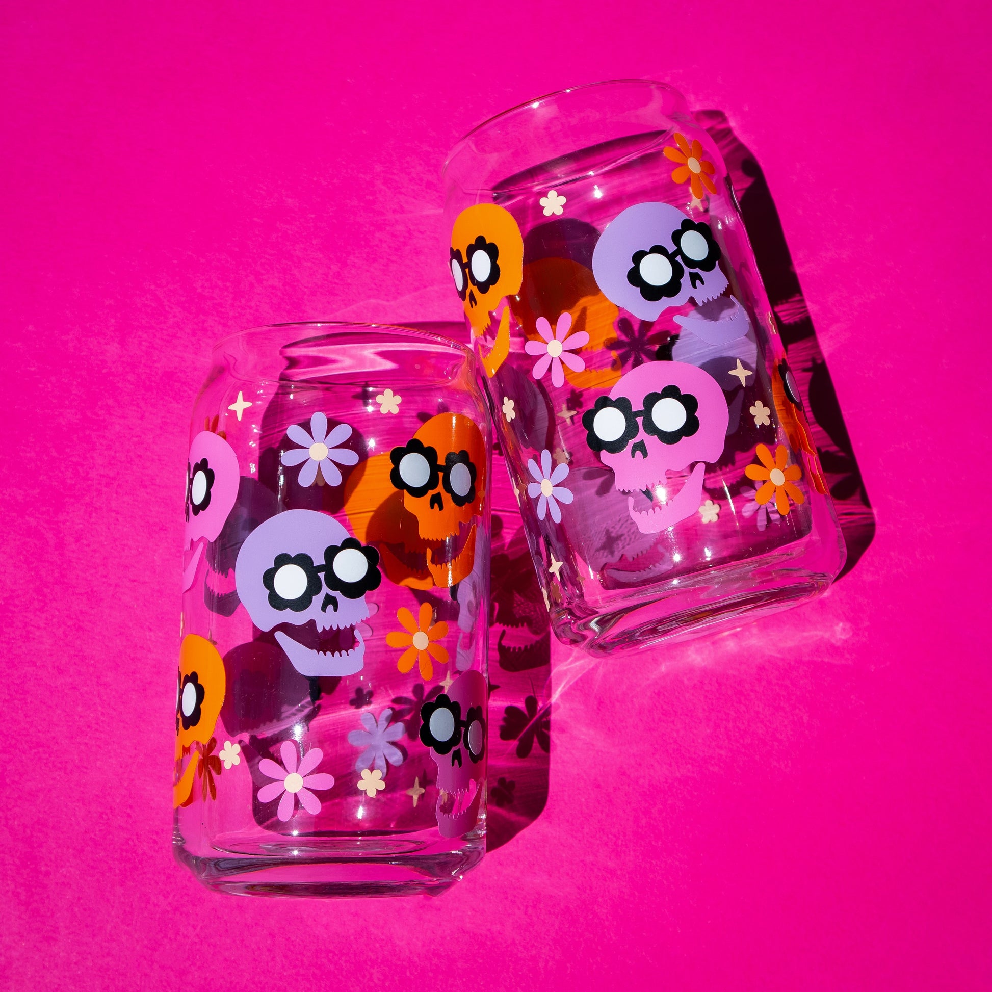 Retro Skull Beer Can Glass - Gasp