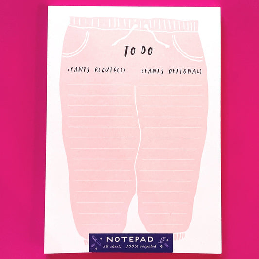 To Do Pants Notepad - Gasp