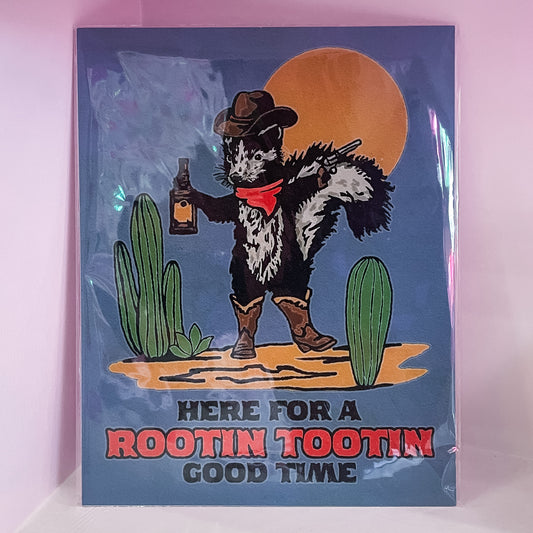 Cowboy Skunk Art Print - Gasp