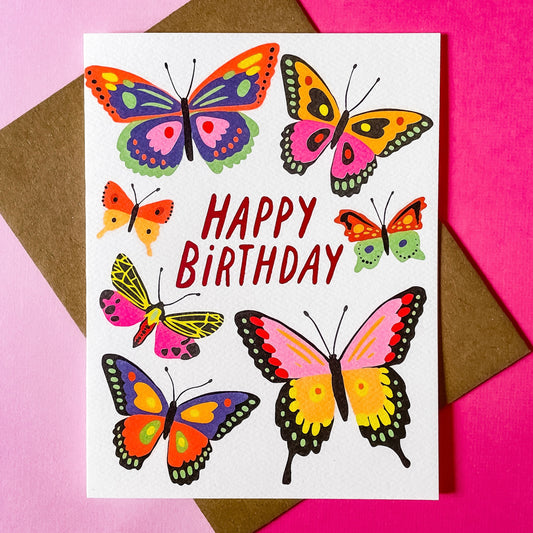 Butterflies Happy Birthday Card - Gasp