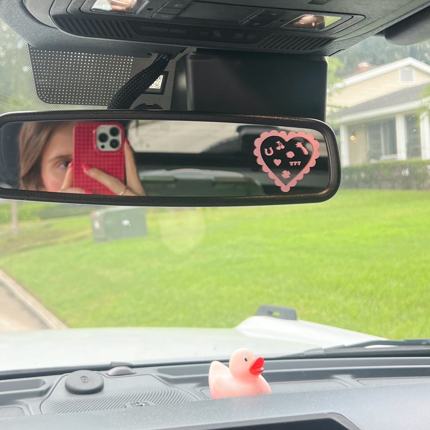 Lucky Charms Heart Car Mirror Decal