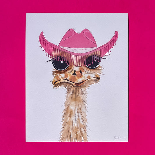 Dolly Ostrich Art Print - Gasp