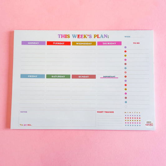 Weekly Planner Notepad - Gasp