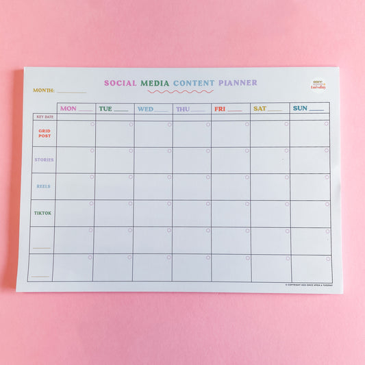 Social Media Content Weekly Planner Notepad - Gasp