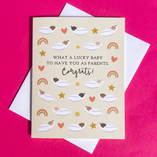 Lucky Baby Greeting Card - Gasp