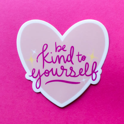 Be Kind To Yourself Heart Vinyl Sticker - Gasp