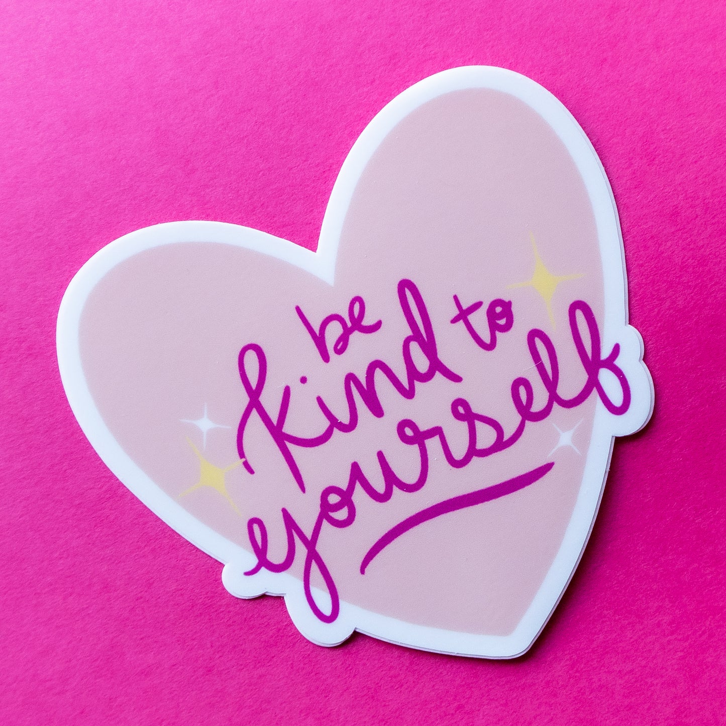 Be Kind To Yourself Heart Vinyl Sticker - Gasp