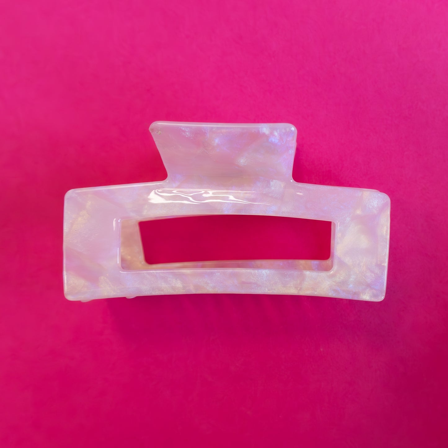 Jumbo Square Marble Claw Hair Clips - Gasp