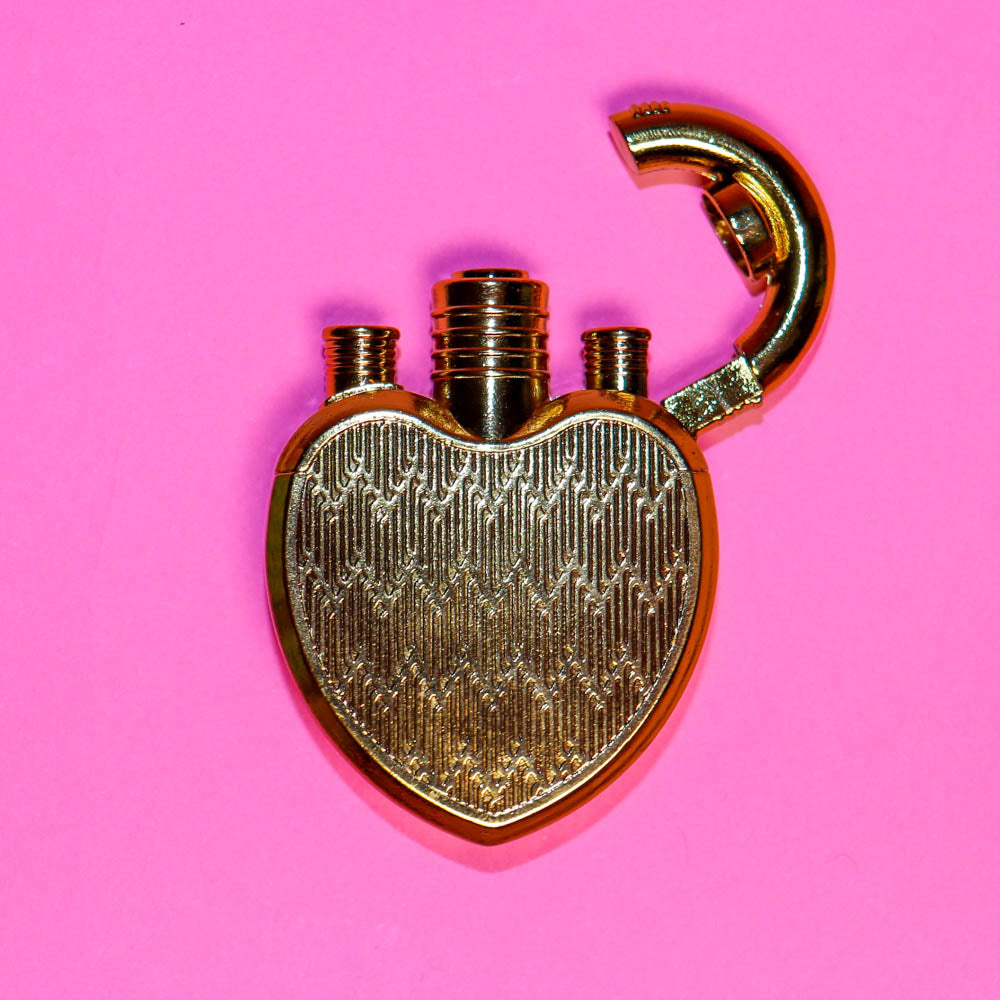 Gold Heart Lock Lighter - Gasp