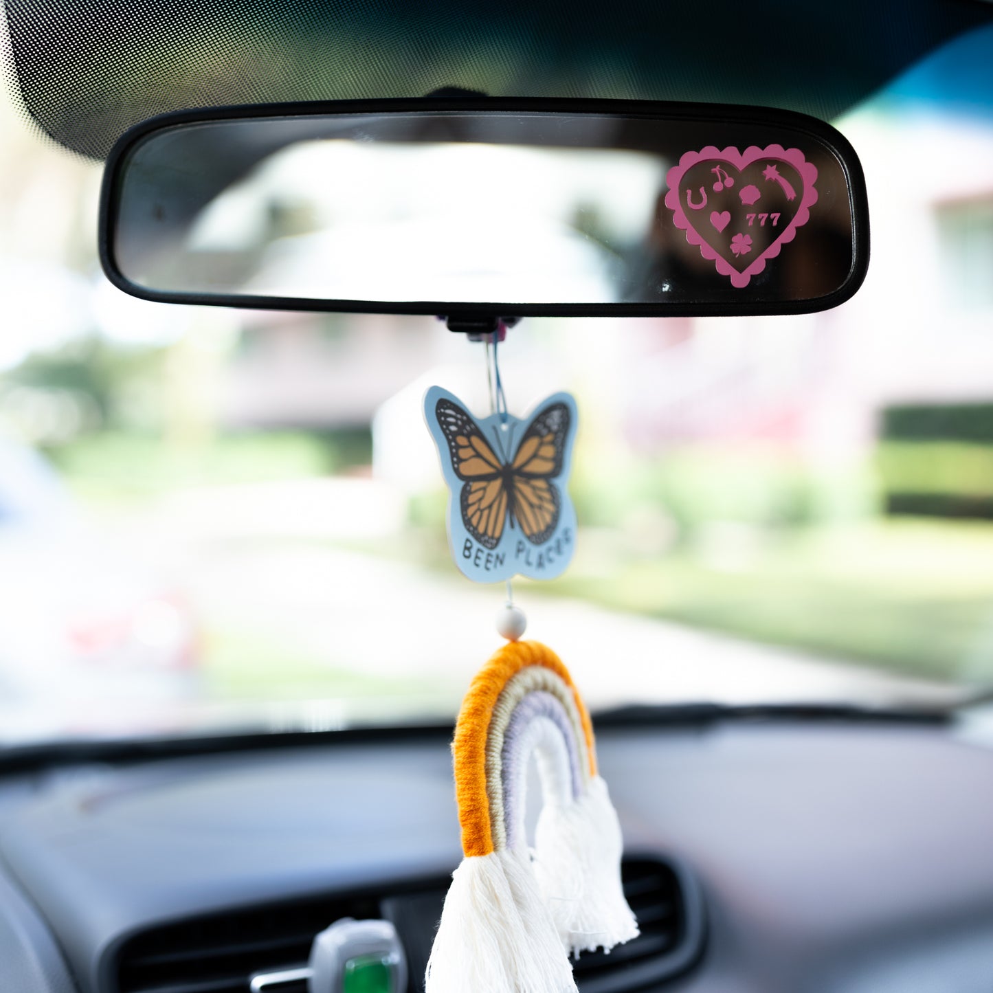 Lucky Charms Heart Car Mirror Decal