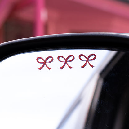 Tiny Bows Car Mirror Decal