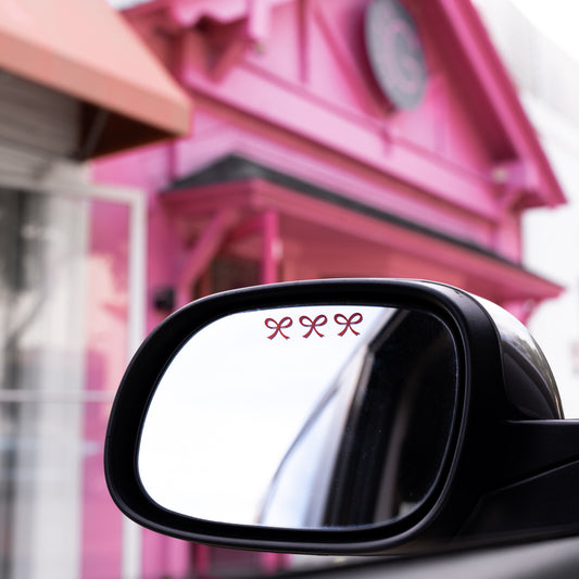 Tiny Bows Car Mirror Decal