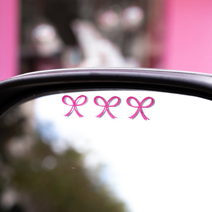 Tiny Bows Car Mirror Decal