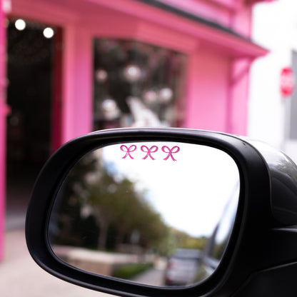 Tiny Bows Car Mirror Decal