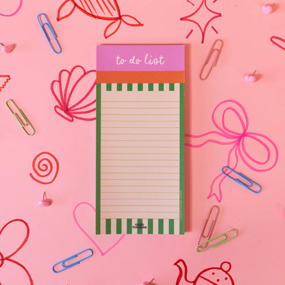 pink orange and green to do list