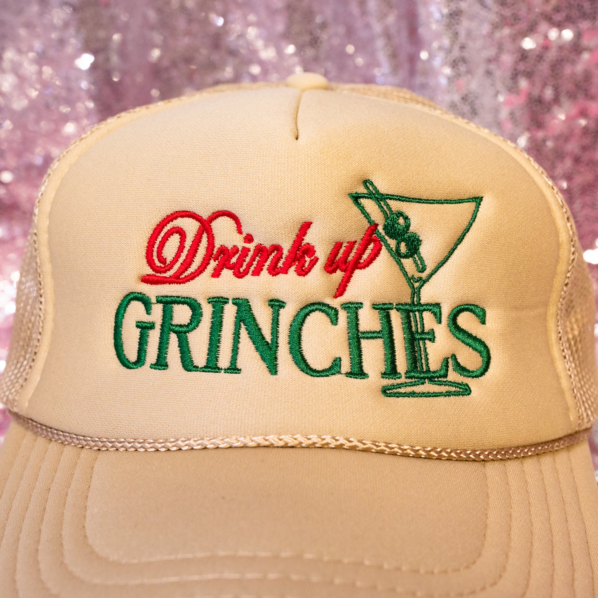 drink up grinches embroidered hat