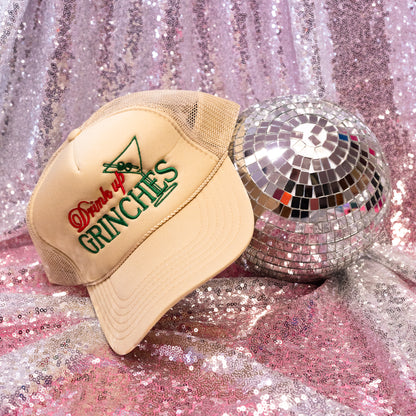 gold drink up grinches hat