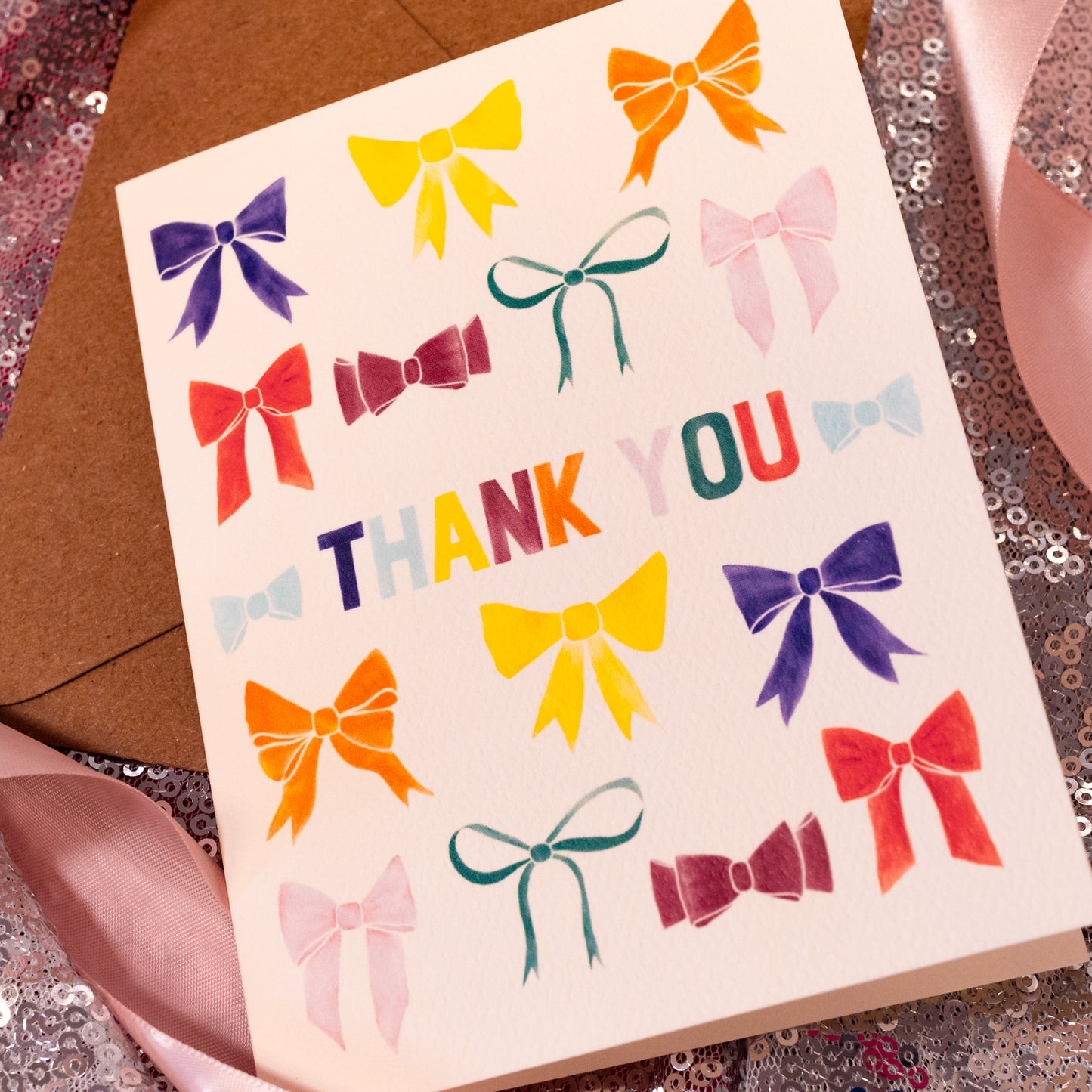 colorful bows card