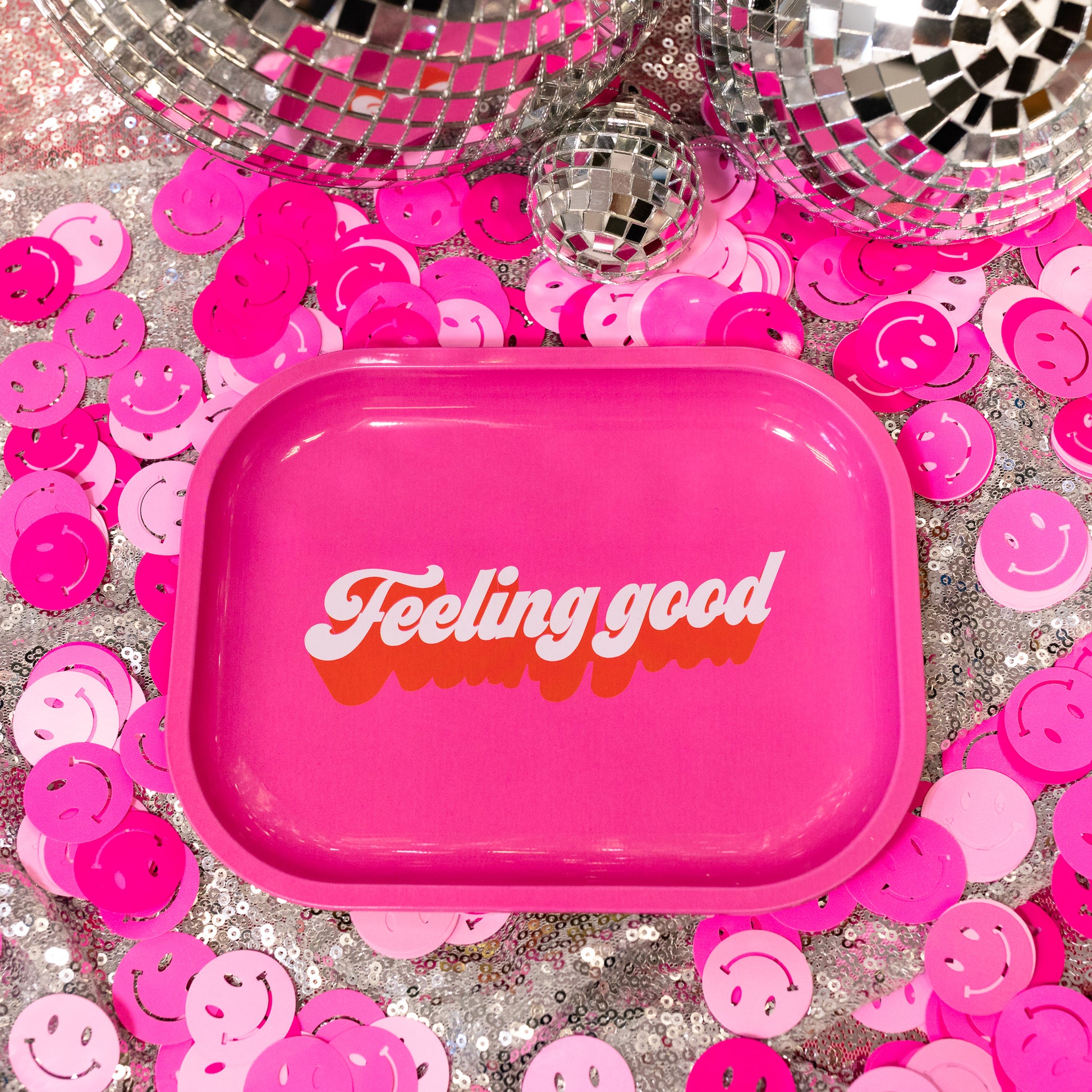 feeling good hot pink tray