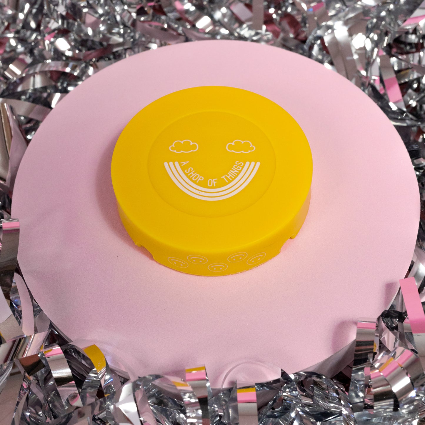 yellow smiley face ashtray