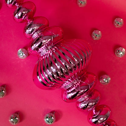 Giant Pink Finial Christmas Ornament