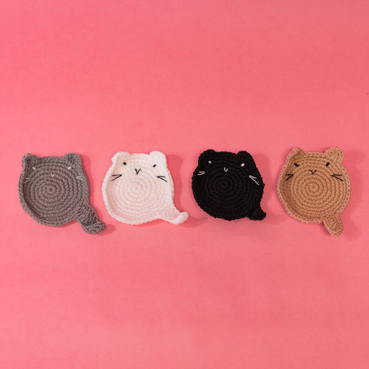 Crochet Cat Coasters