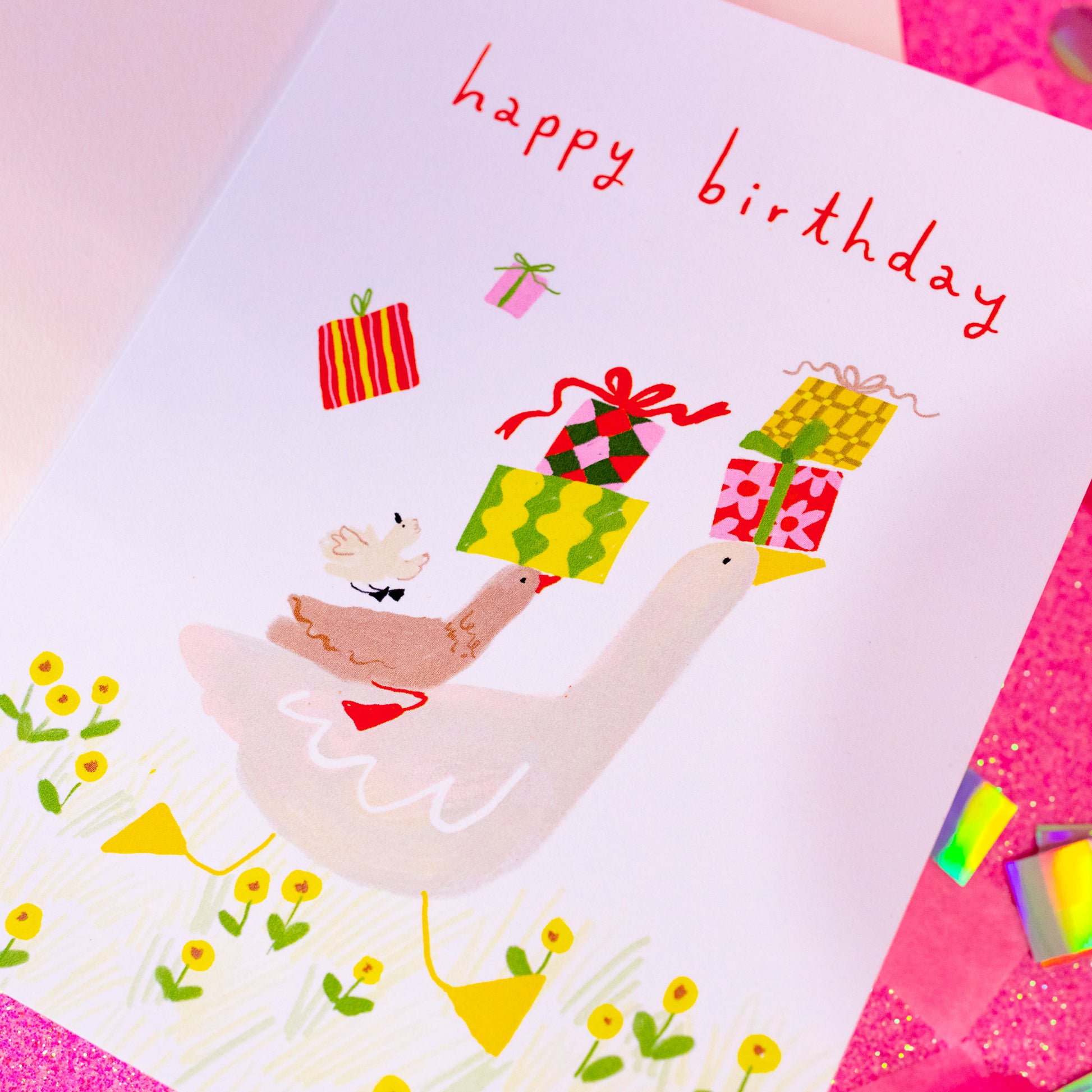 Duck Delivery Happy Birthday Card - Gasp