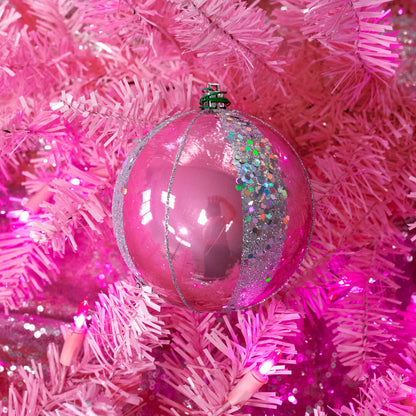 Large Pink Pearl Sequin Ball Ornaments - Gasp