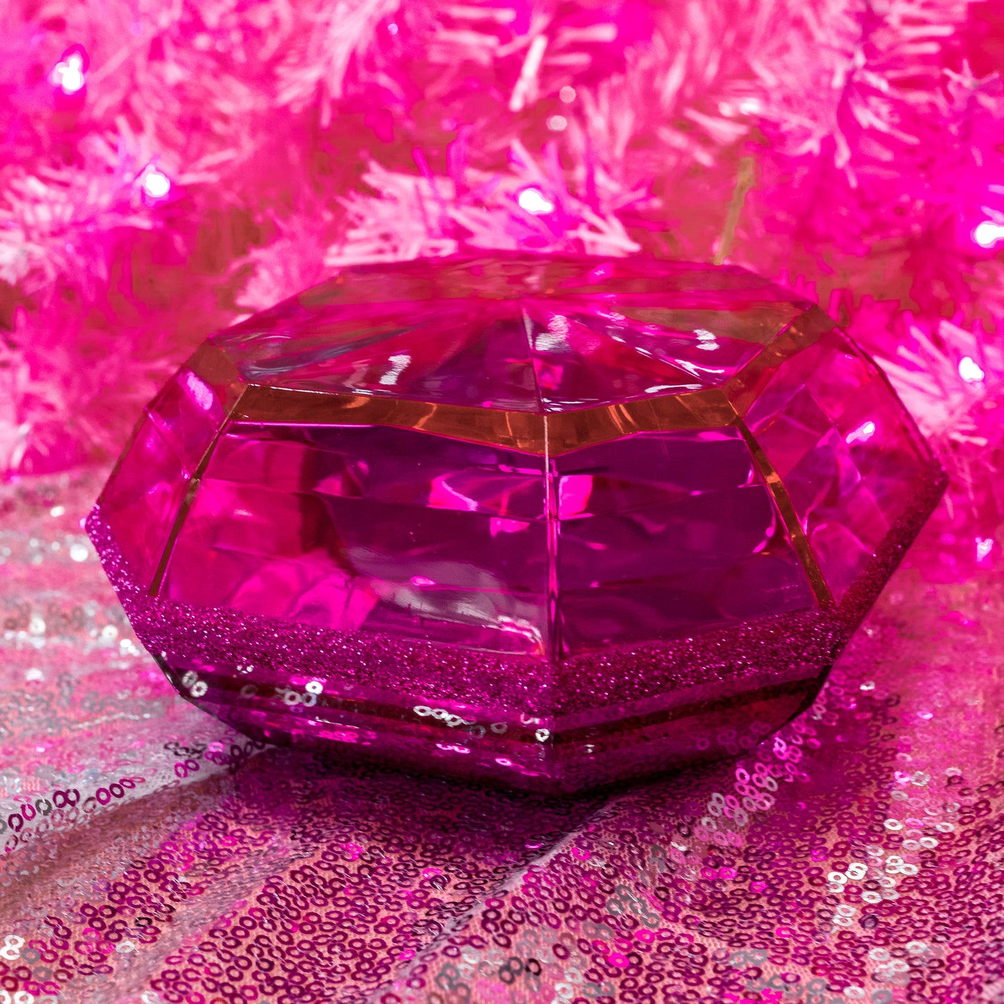 Jumbo Pink Jewel Ornament - Gasp