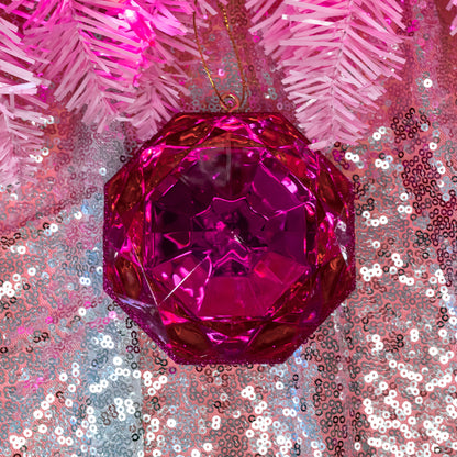 Jumbo Pink Jewel Ornament - Gasp