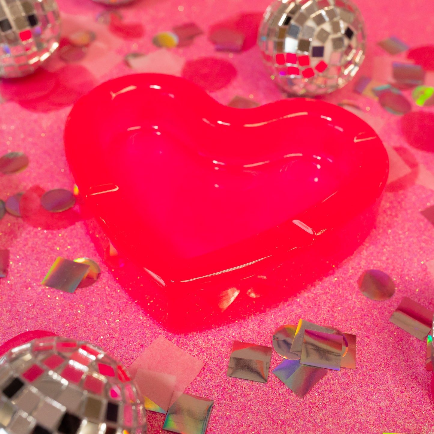 Neon Pink Heart Tray