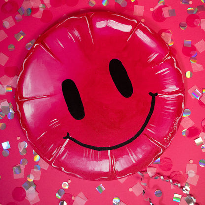 Painted Balloon Smiley Face Art