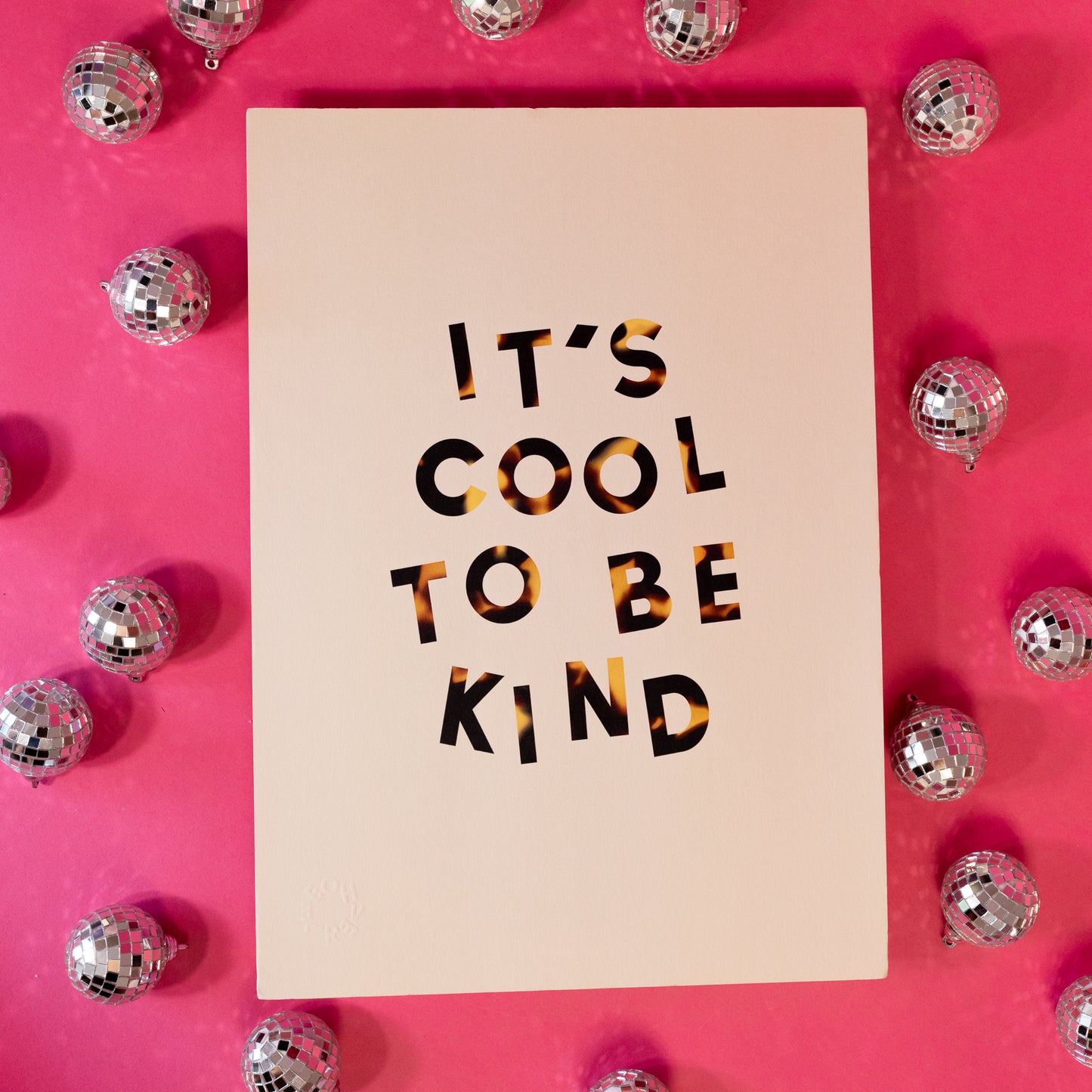 It's Cool To Be Kind Tortoise Print