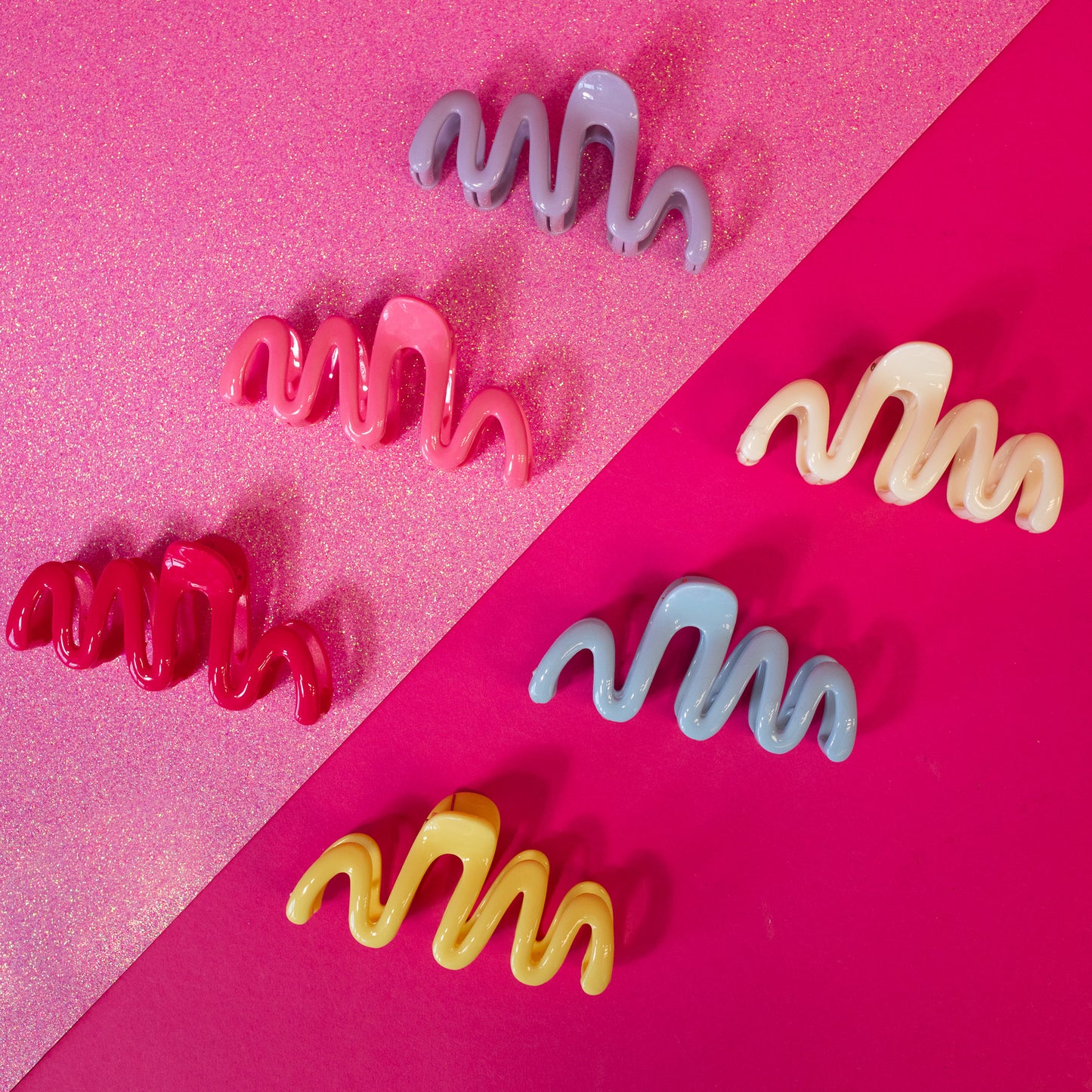 colorful squiggly clawclips