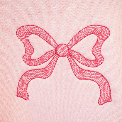 Coquette Bow Embroidered Crewneck Sweatshirt