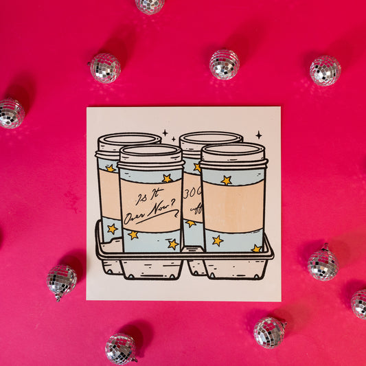 baby blue coffee cups with yellow stars