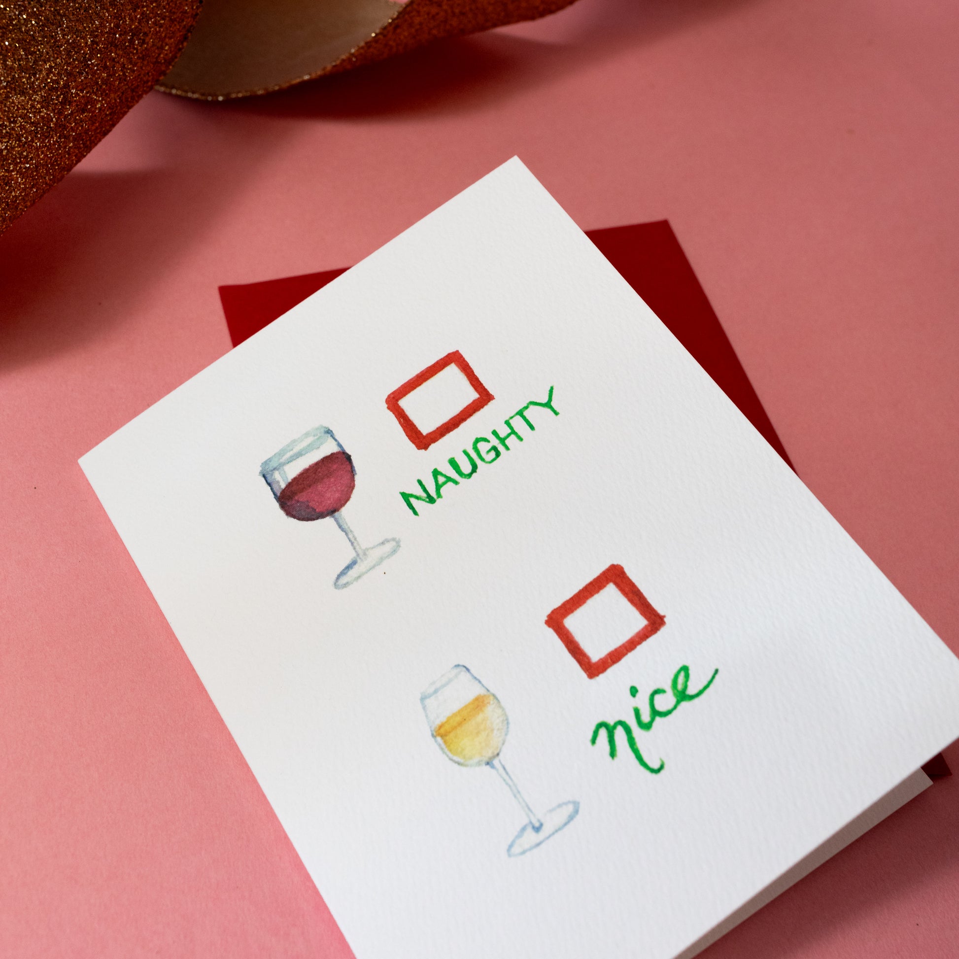 naughty or nice checklist card