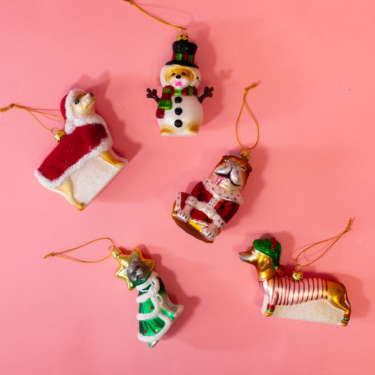 Festive Pups Ornaments - Gasp
