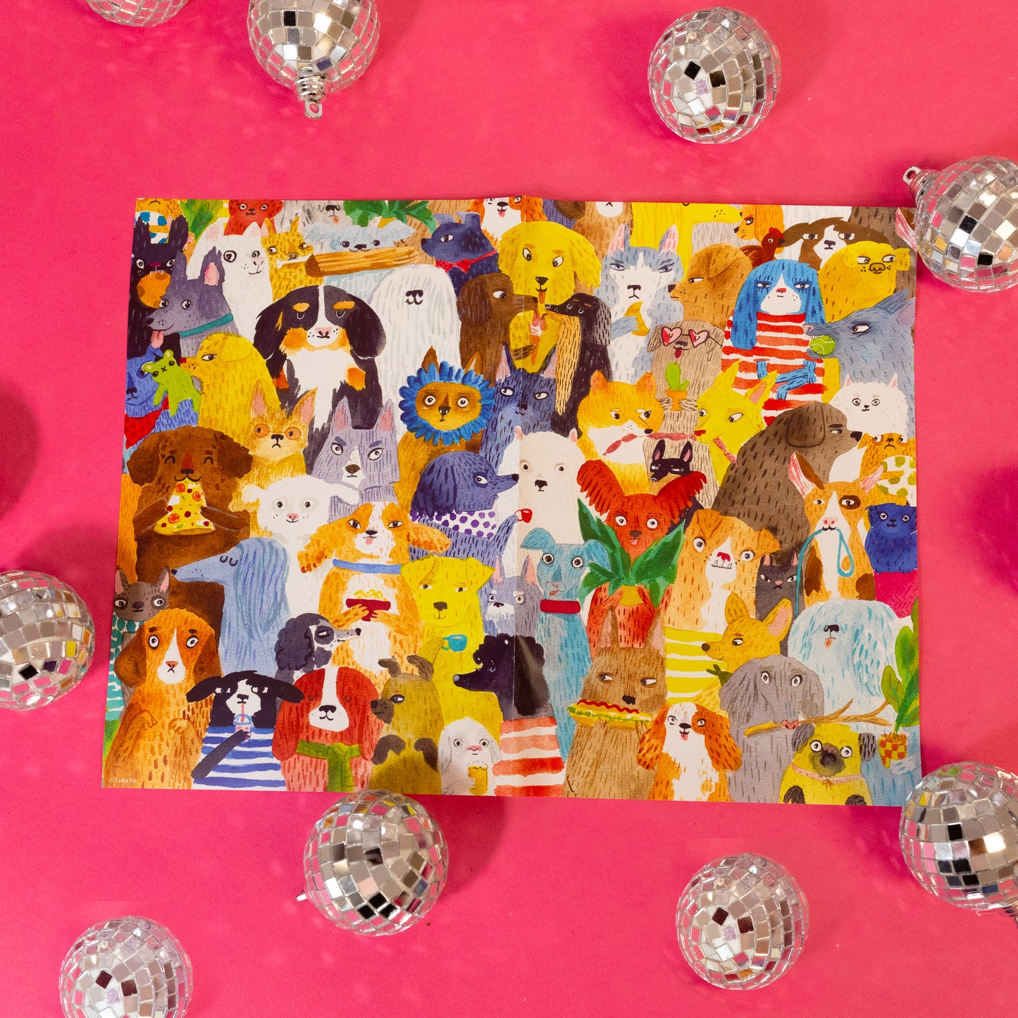lots of colorful dogs puzzle