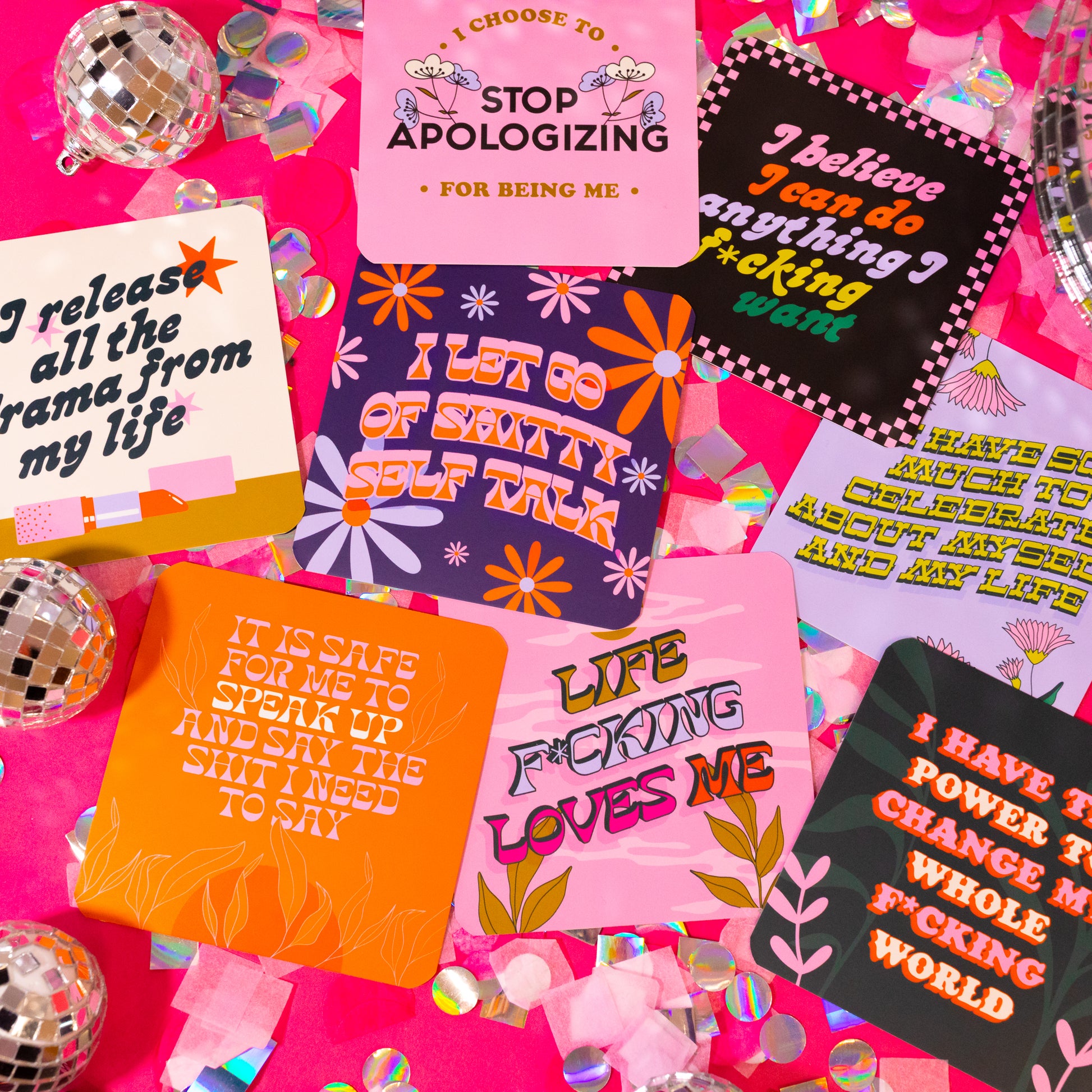 colorful inspirational cards