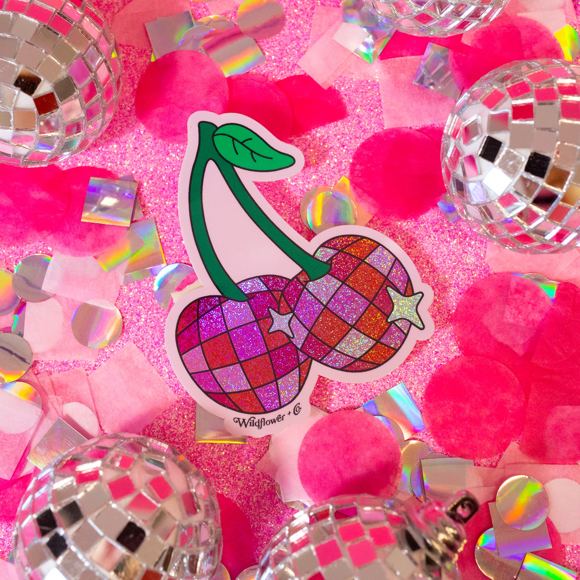 Disco Cherries Holographic Sticker – Gasp