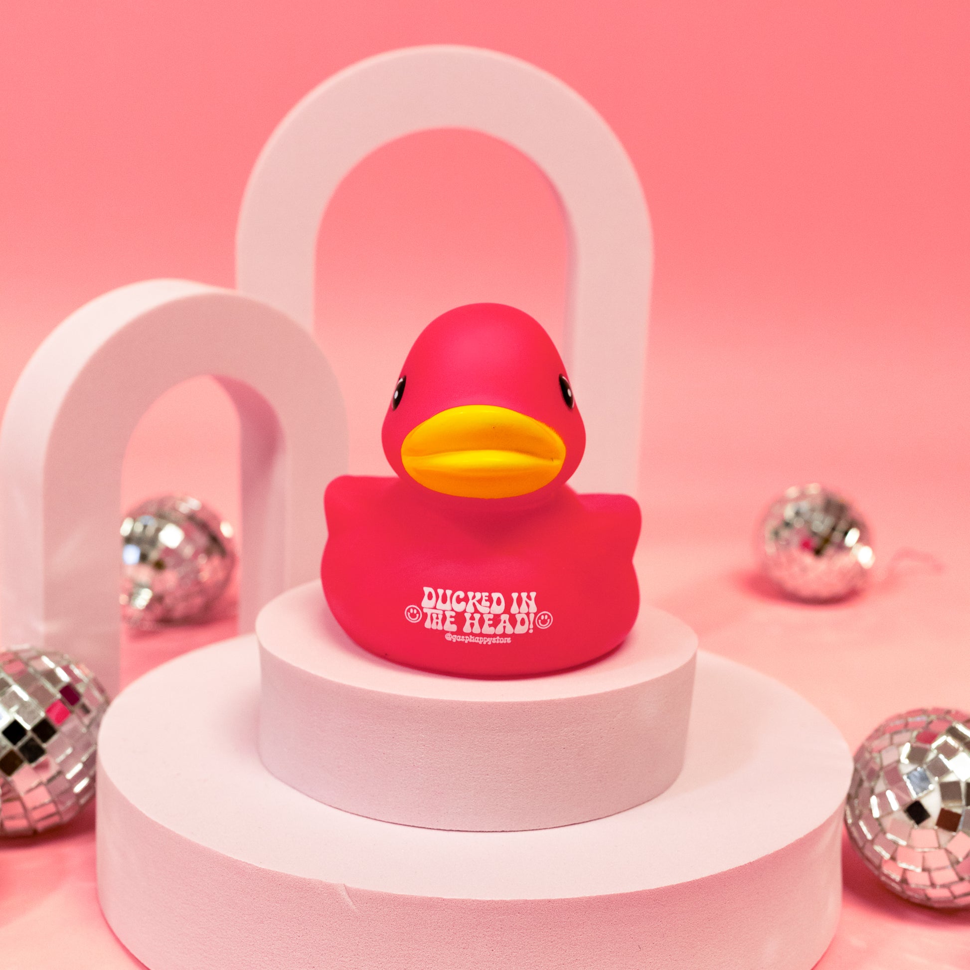 Hot Pink Car Rubber Ducks - Gasp