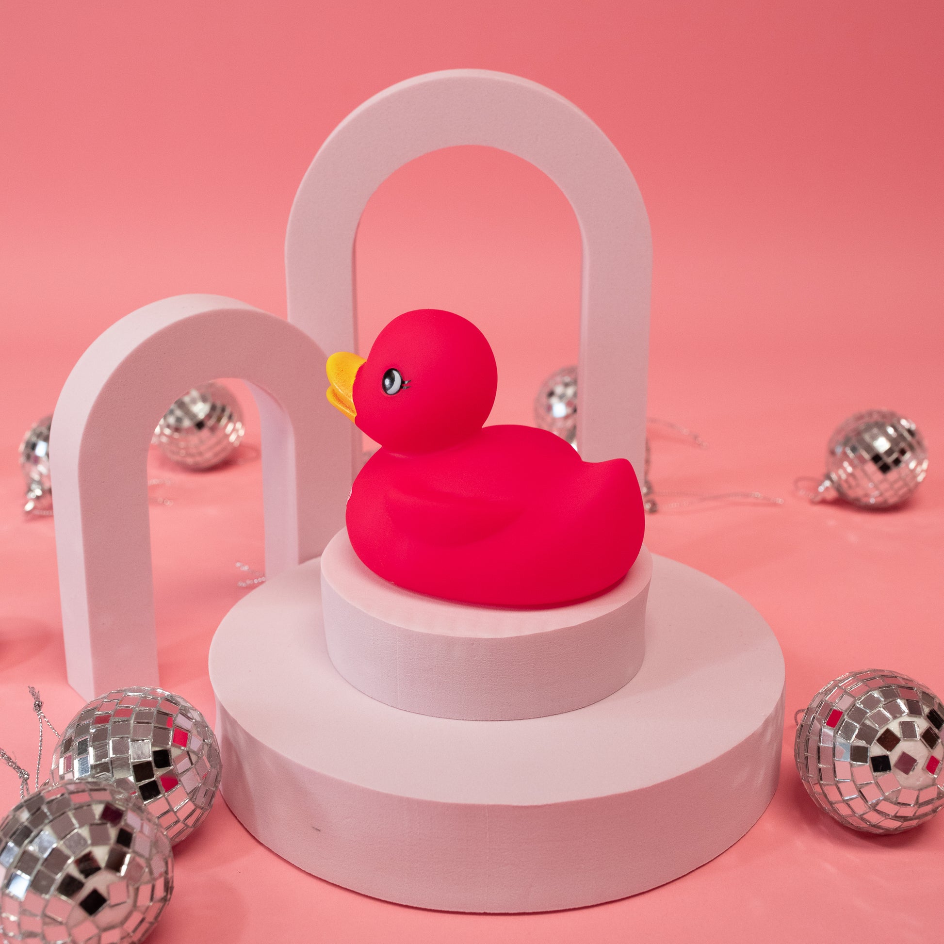 Hot Pink Car Rubber Ducks - Gasp